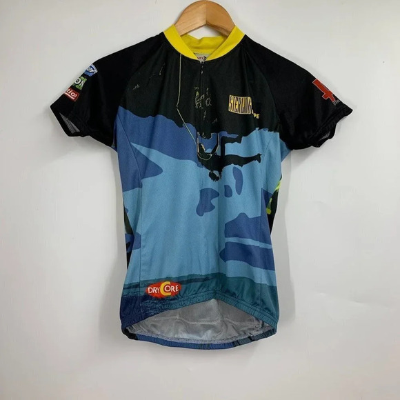 Attack Activewear Men's Sterling Rope Short Sleeve Half Zip Cycling Jersey SZ S - Picture 1 of 11